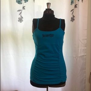 Jazzercise Athletic Top with built-in bras, size M